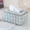 Nordic Style Living Room Light Luxury Tissue Box Crystal Paper Box Household Napkins Tissue Storage Box Dining Table Home Decor