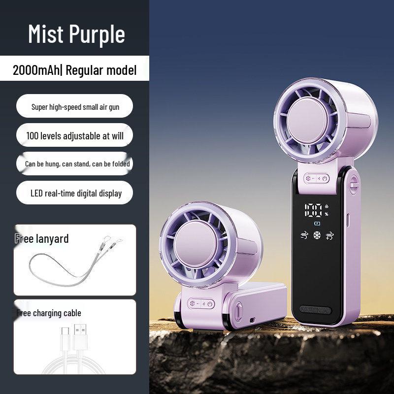 2026 Portable Handheld Mini Fan with Ice Pack: Long Battery Life & Silent Cooling