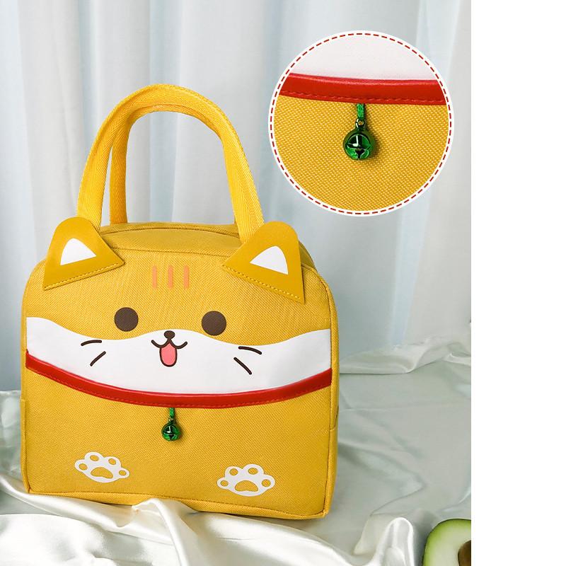 Lunch Cartoon Bag Oxford Cloth Aluminum Foil Insulated Bento Bag School For