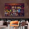Wine Collections Cabinet Posters and Prints Canvas Painting Wall Art Pictures for Living Room Club Bar Restaurant Home Decor