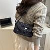 Sweet Bow Pleated Design Shoulder Bags for Women Ballet Style Ladies Flap Crossbody Bag Versatile Female Phe Handbags Purse