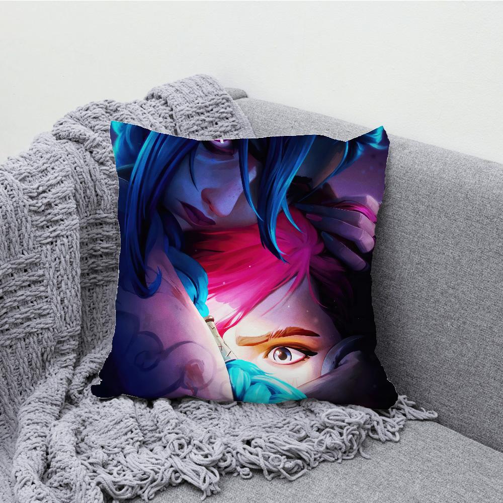 

Caitlyn Jinx A-Arcane 2 Pillow Case Soft Cushion Cases for Farmhouse Sofa Decor Home Decorations and Protector Pillow Case 40cmx40cm