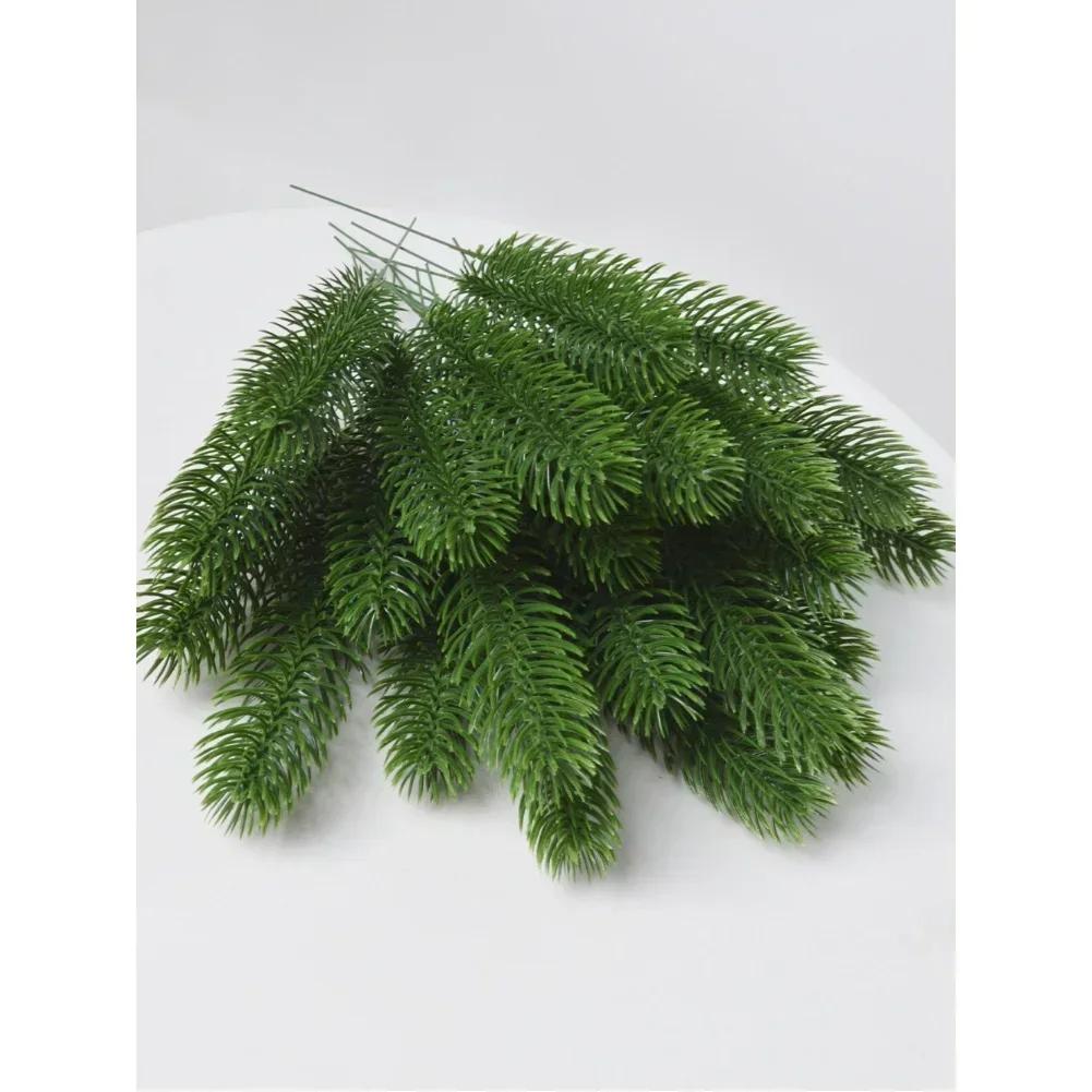 50pcs Realistic Green Artificial Pine Branches Wreath For DIY Home Christmas Decor Artificial Pine Needles And Branches Plastic