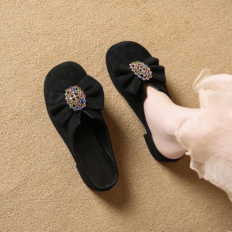 Fashion Aphixta Yellow 3.5cm High Heels Elegant Women Slides Round Toe Shallow Summer Dress Slides Sexy Bow Heels Shoes Plus Size 44
