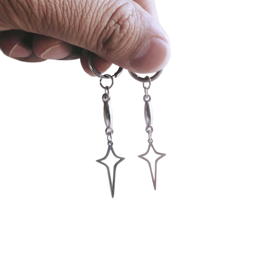 Gothic Star Earrings, Y2K Jewelry, Dangle Earrings, Korean Style Cool Statement Earrings for Girls