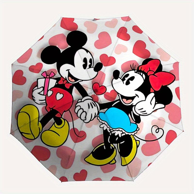 

1pc Mickey, Minnie Automatic Umbrella | Portable Foldable 8-Rib Manual Open, Casual Accessory, Durable Canopy yy250823028