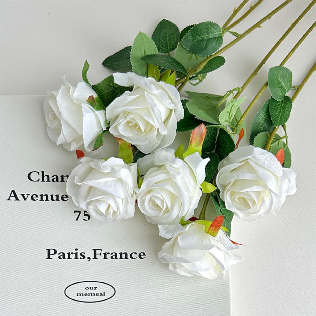Rose simulation flower crushed ice blue rose home living room decoration Valentine's Day fake flower wedding hall decoration manufacturer wholesale