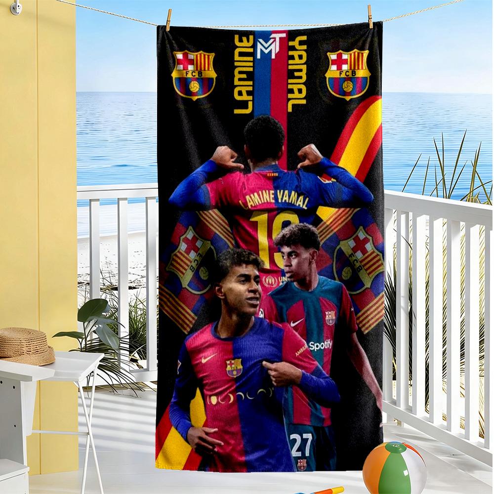 Lamine Yamal Football Player Celebration Beach Towel Soft Durable Quick-Dry Comfortable Lightweight