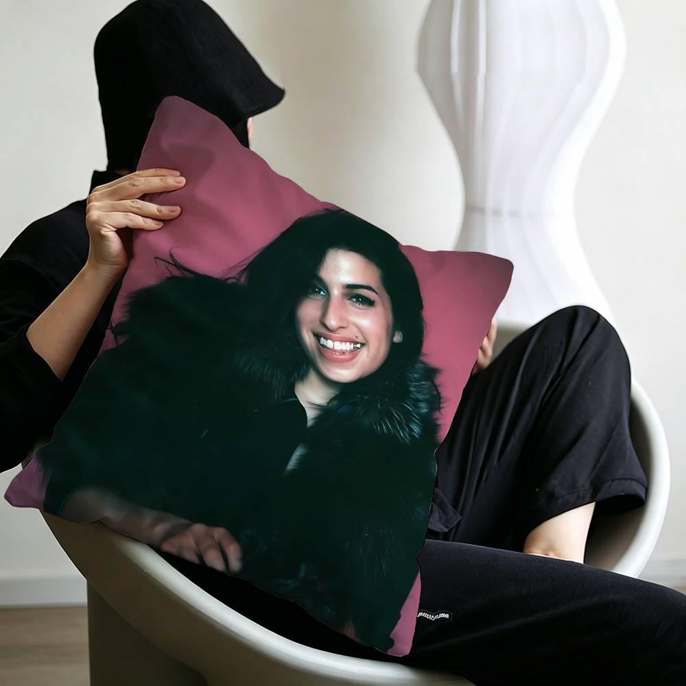 Singer AAmy WWinehouse Pillow Cover for Bedroom Room and Living Room Sofa Decorative Cushion Cover