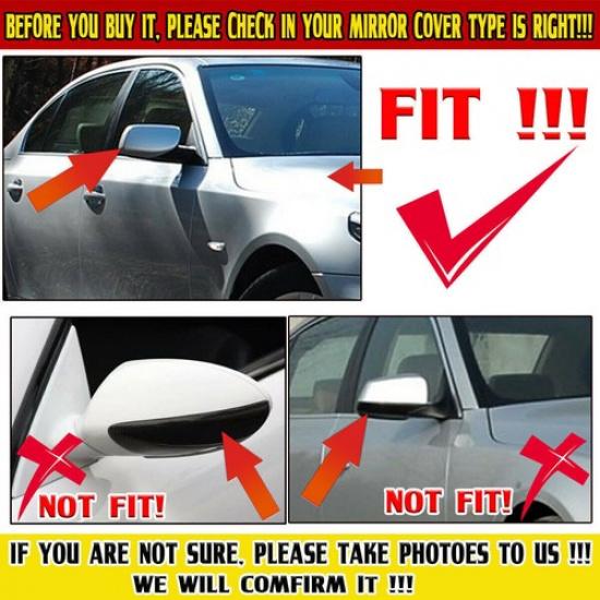 Pair M Sport Side Mirror Cover Caps Gloss Black For BMW E60 E61 2003-2008 BA