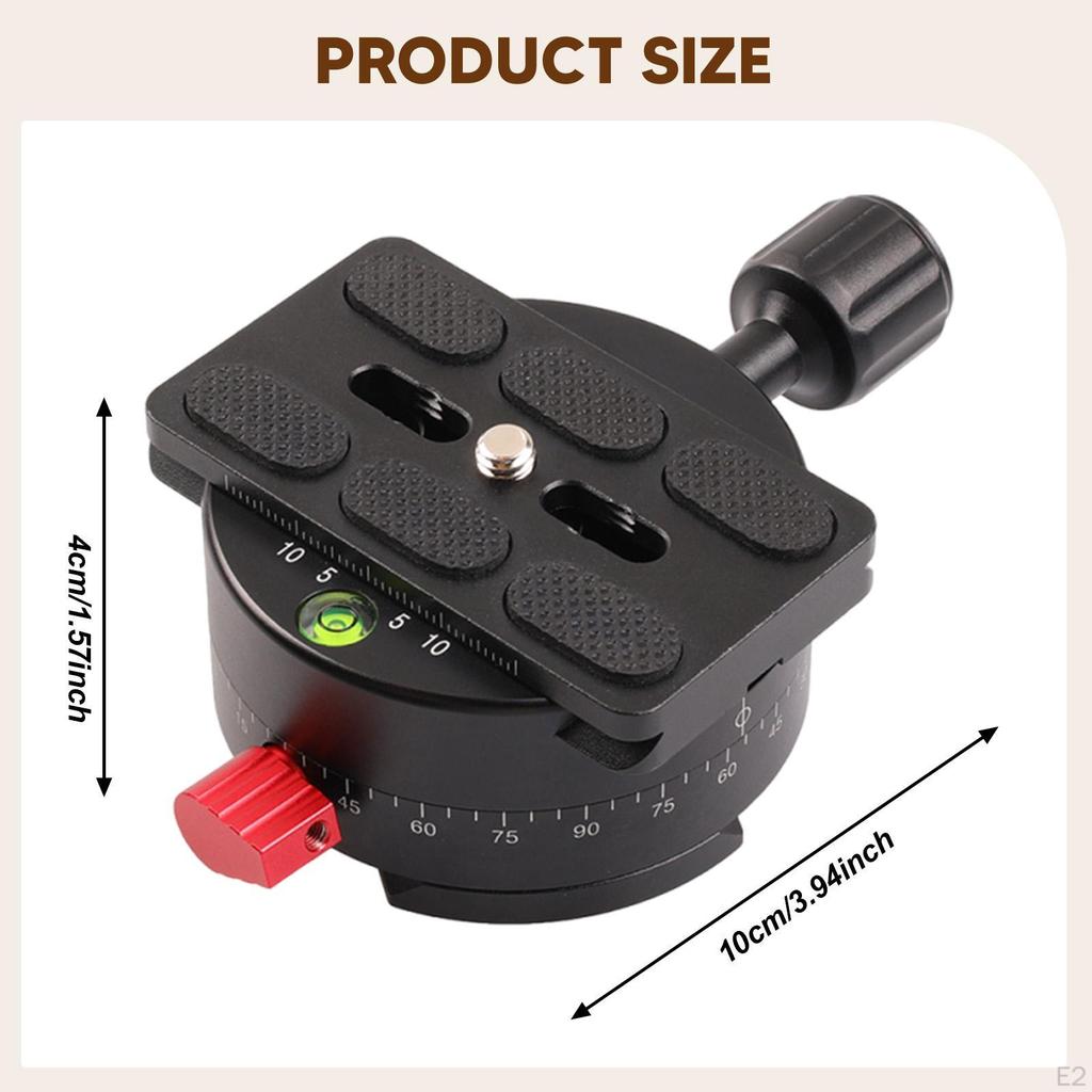 Panoramic Quick Release Plate Camera Mount Adapter Portable 1/4" Screw for Tripod Monopod High