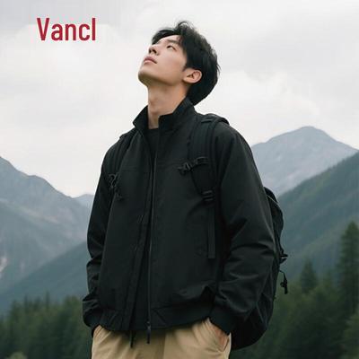VANCL Men's Winter Three-Proof Stand Collar Cotton Jacket