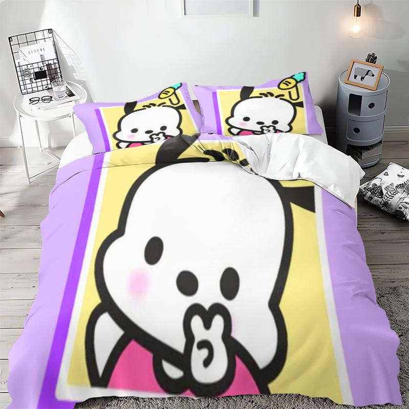 Pochacco 3D Print Bedding Sets Comforter Quilt Bed Cover Duvet Cover Pillow Case 2-3 Pieces Sets Kids Adult Bedroom Decor