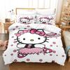 Kt Cat Three-Piece Cartoon Printed Bed Sheet Quilt Cover 3D Digital Printing Kit
