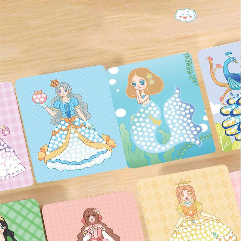Puzzle Pittorico Adesivo Fatto a Mano Fai da Te Cartone Animato Giocattolo da Disegno Sostitutivo Giocattoli Educativi Creativi Per Bambini Bambine