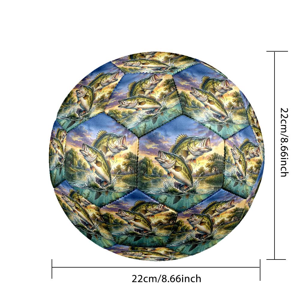 1pc Largemouth Bass Jump Size 5 Soccer Ball Professional Match Training Football Indoor &Outdoor Sports Ball Training Ball Lightweight Durable Y23