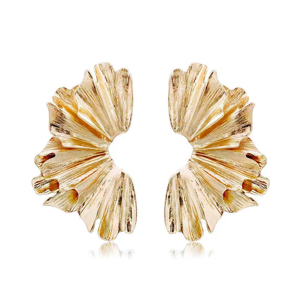 Retro Style Multi-Layered Ginkgo Leaf Earrings