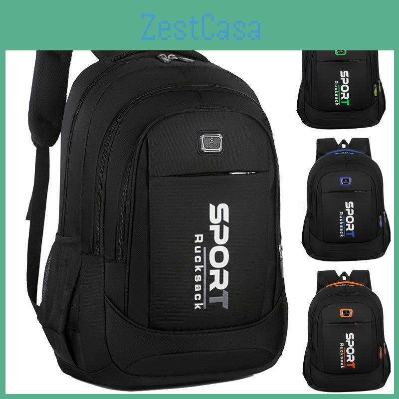 Letter Print Sport Breathable Oxford Backpack Laptop Bag Ergonomic Gift Commute