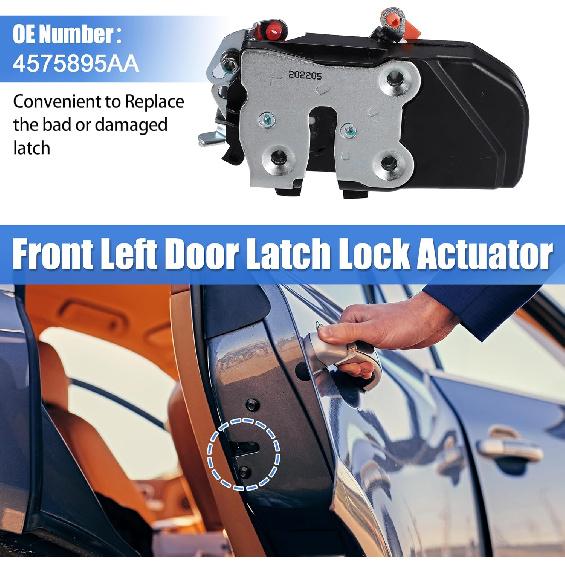 ACROPIX Front Left Door Lock Latch Actuator Front Driver Side Power Door Latch Assembly Fit for Chrysler 300 Sedan 05-10 Fit for Dodge Charger Sedan