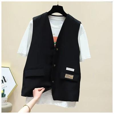 Gilet da abito da donna in stile britannico con design ampio per cappotto primaverile