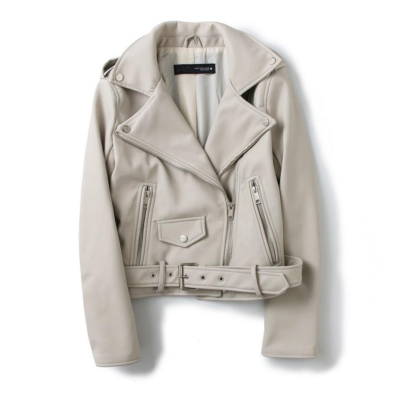 

Женский новый карамельный цвет красивый мотоциклетный ремень съемные эполеты мотоциклетная куртка кожаный jack XXL бежевый