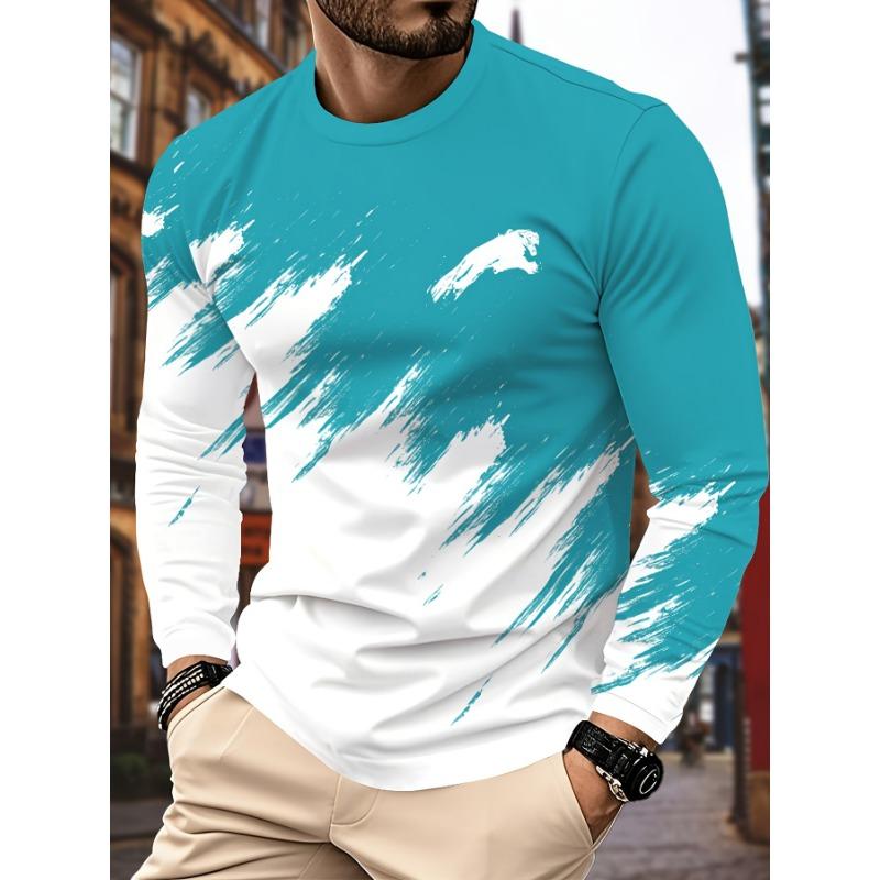 Men s Fashion Casual Round Neck Long Sleeves S