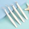 1/4 Pcs Eyelashes Tweezers Stainless Steel Superhard Tweezers High Precision Anti-static Tweezers for Eyelash Extensions
