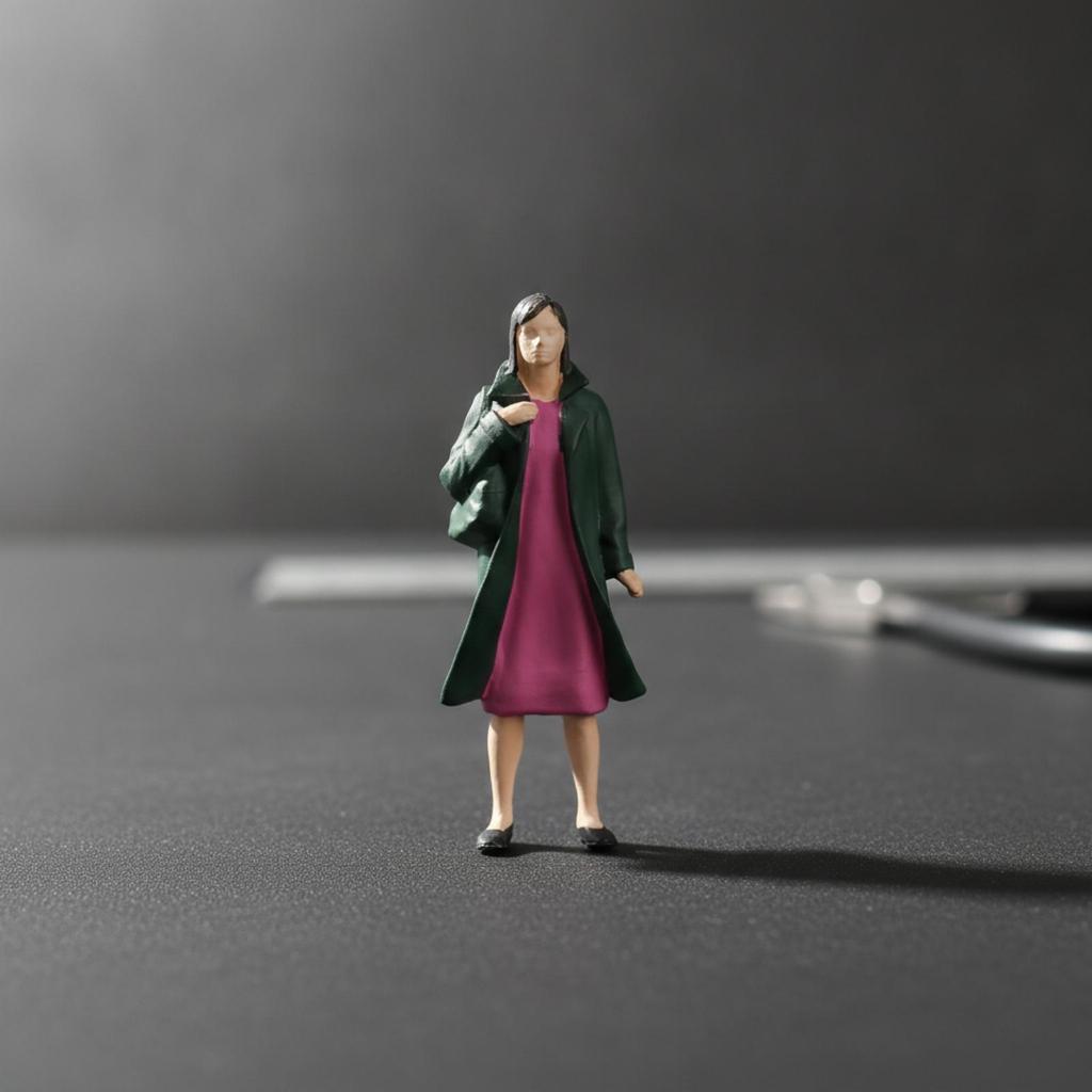Stehende menschliche Figur Realistische Mini-Figuren mit gemalten Details Winzig