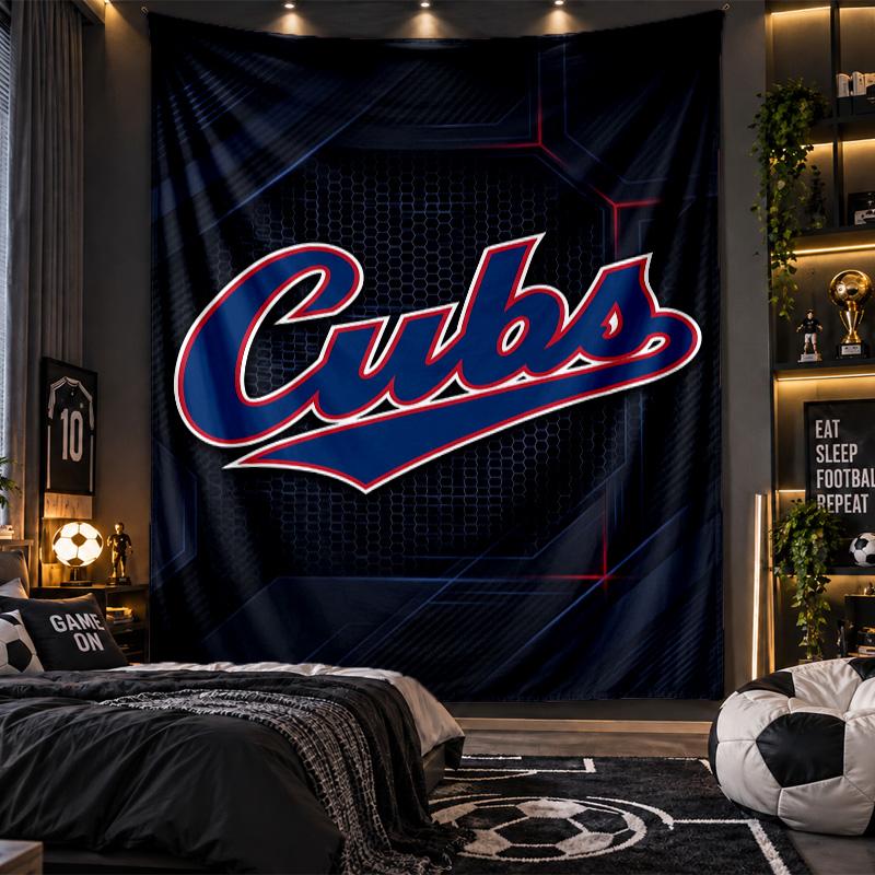 Wall Hanging Tapestry Chicago Cubs Print Cloth for Living Room Bedroom Home Decor