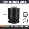 1/2" Drive Deep Impact Socket Set Drive Metric Wrench Black Socket Deep Impact Socket Pneumatic Wrench Head Tire Removal Tools