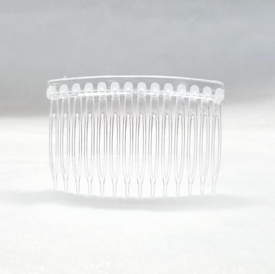 14-Tooth Korean Style Transparent Plastic Hair Comb for Bridal Accessories (4.5 X 7cm)