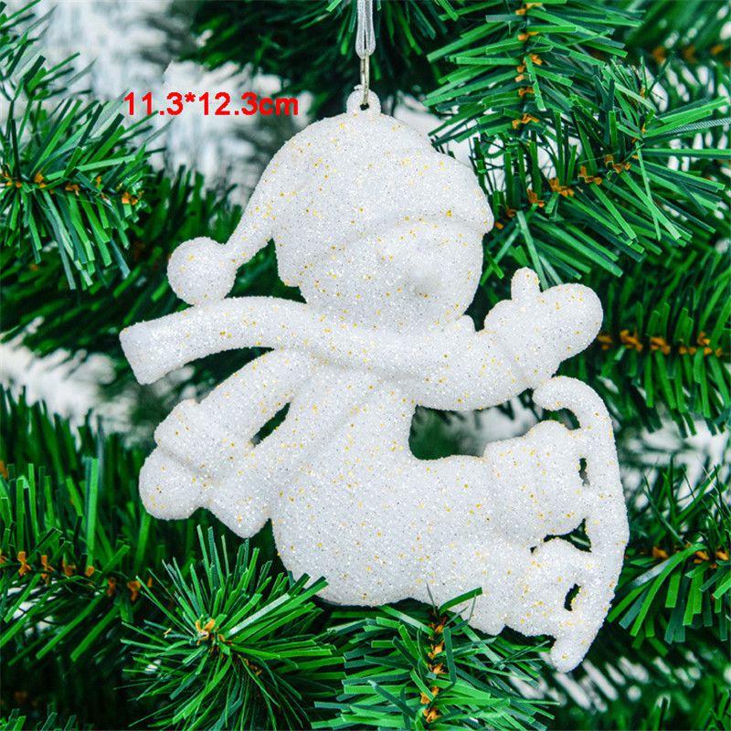 Elegant Christmas Tree Pendant Set With Shimmering Reindeer And Snowflake Baubles