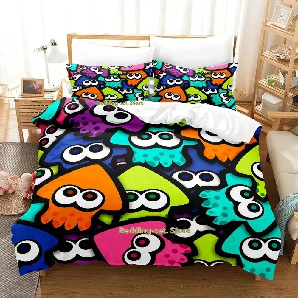 Comforter Cartoon Octopus Bedding Set Single Twin Full Queen King Size Bed Set Adult Kid Bedroom S Anime Bed