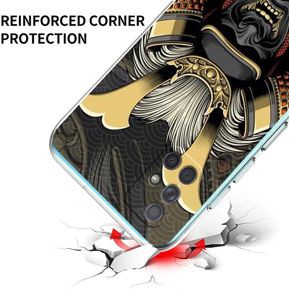 Samurai Hannya Mask Ghost Phone Case for Samsung A13 A15 A25 A35 A51 A55 A71 A21S A11 A31 A41 A23 A53 A73 5G A03S A05s Cover