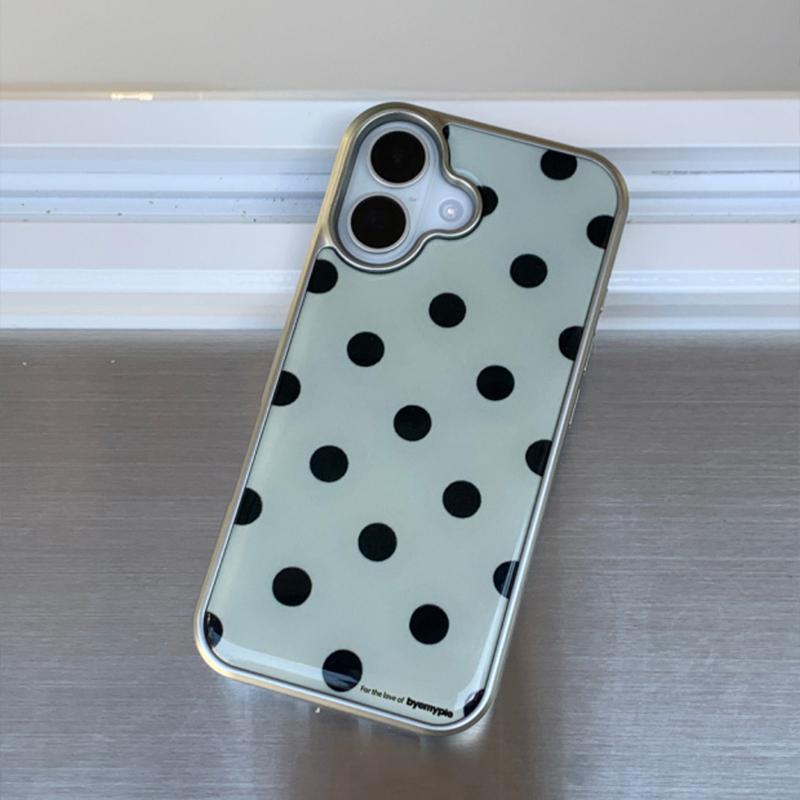 

Ins Black Small Polka Dots Phone Case for iPhone 17 16e 16 15 14 13 12 11 Air Pro Max X XR XSMAX 8 7 Plus Clear Soft Back Cover iPhone 11