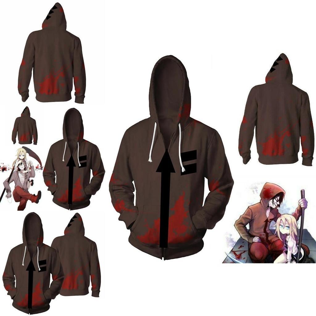 Moletom com Capuz Estiloso de Anime Angels Of Death Isaac Foster Zack Casaco Suéter Fantasia Cosplay Para Conforto e Calor Máximos