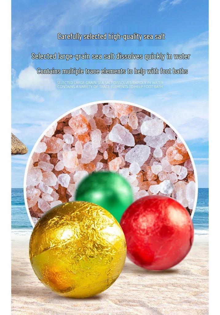 Mugwort & Safflower Herbal Foot Soak Balls - Softening, Warming Essence for Relaxing Foot Care