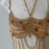 Beaded Body Chain Bra Multilayer Beaded Chest Chain Body Accessories Jewelry for Women Nightclub Raves Body Jewel