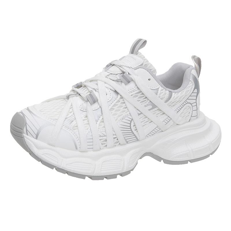 European Station Soft Leather Spider Strap Paris Daddy Shoes Women's 2025 Spring and Summer New Mesh Breathable Fashion Casual Shoes