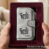 Unique rose skull design men's large-capacity wallet with business card slot and cash pocket, suitable for formal occasions and office use, a gift