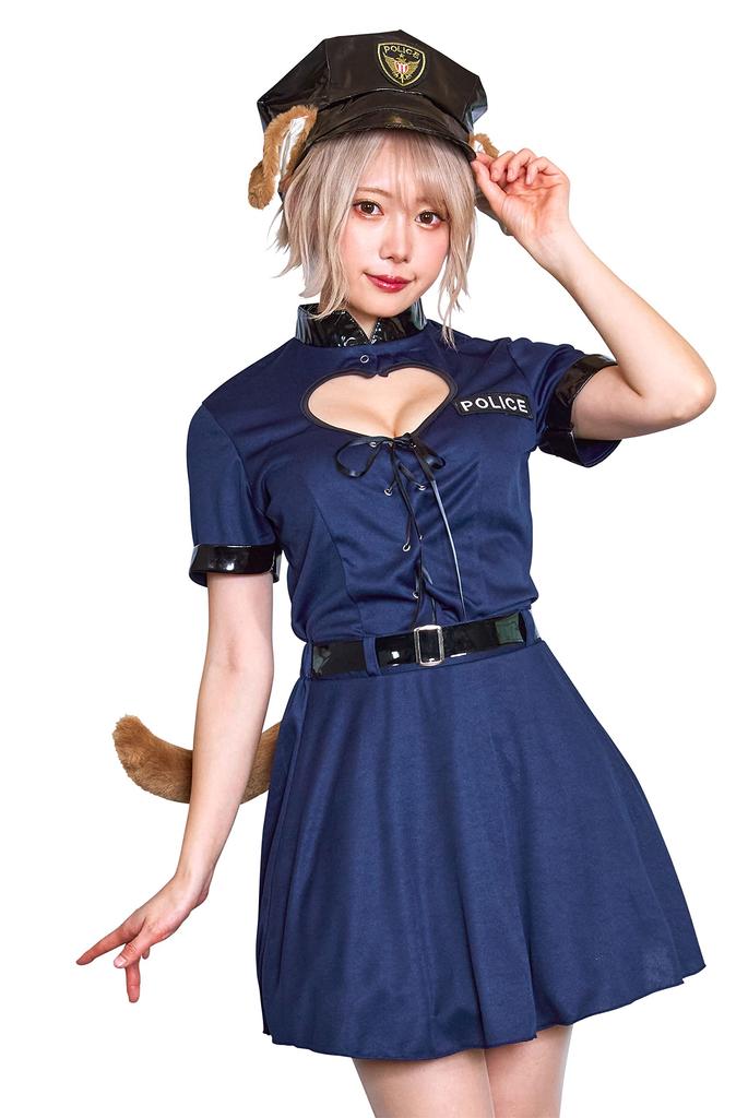 Clearstone Lady Animal Cosplay Halloween Police x Dog Navy Costume,