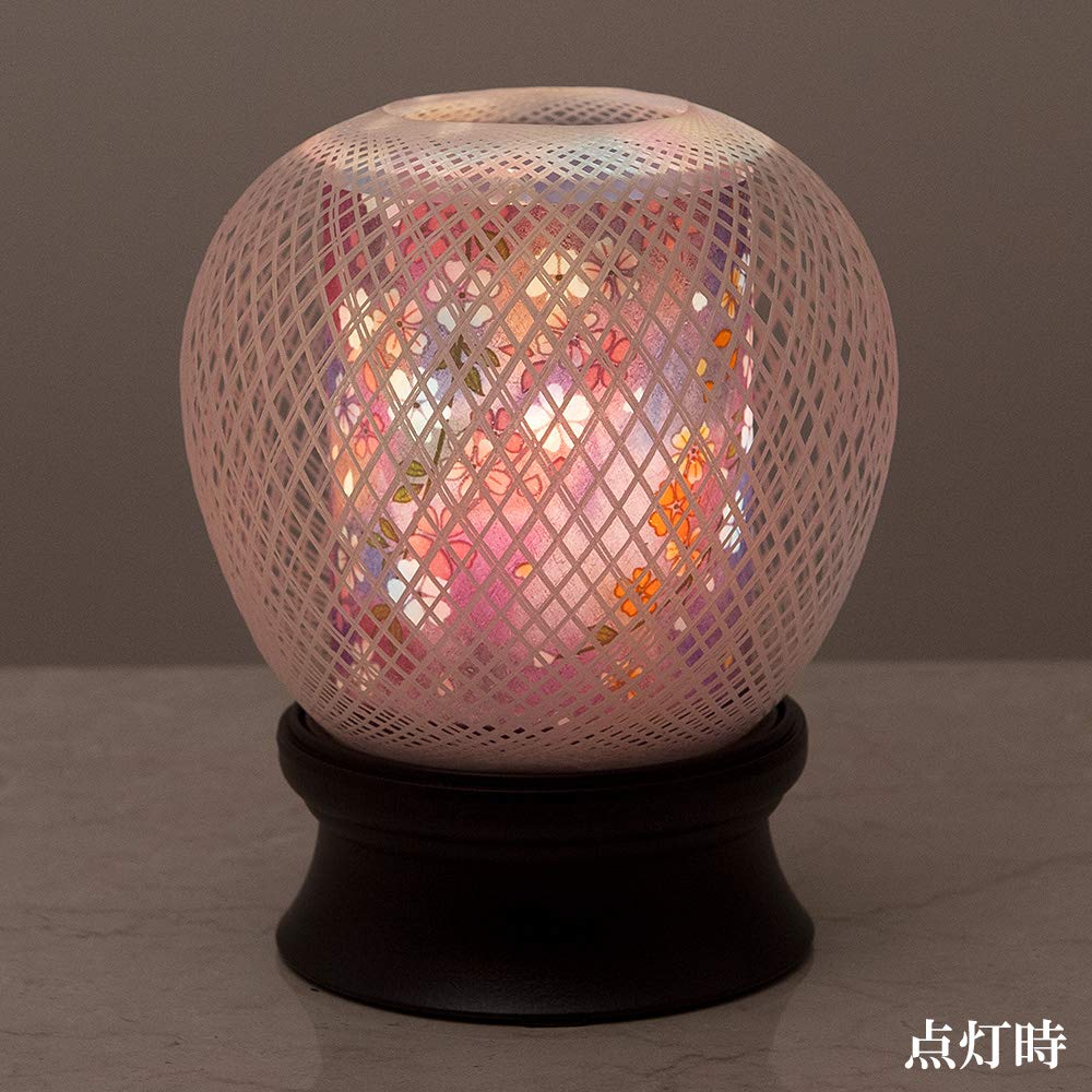 Buddhist Altar Shop Takita Shoten Bon Lantern Mini Rotating Flower Mayu 2 6530 Height 19cm x Width 16cm Standing Lantern Certificate Included No. (One