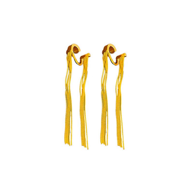 Metal Tassel Earless Ear Bone Clip Niche Simple Cold Wind Earrings High Sense Fashion Temperament Earrings