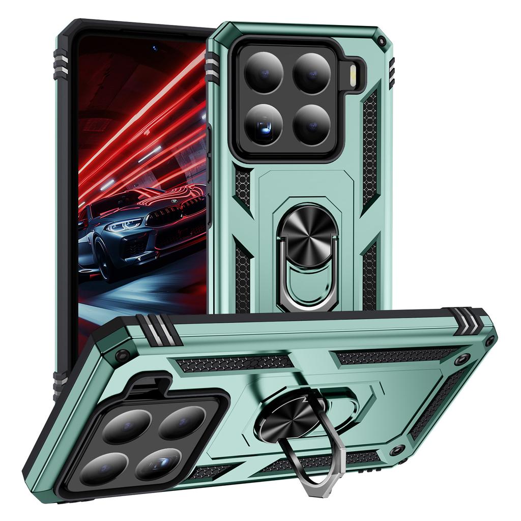 For Xiaomi 15 Pro Case PC+TPU Phone Cover with Rotary Ring Kickstand