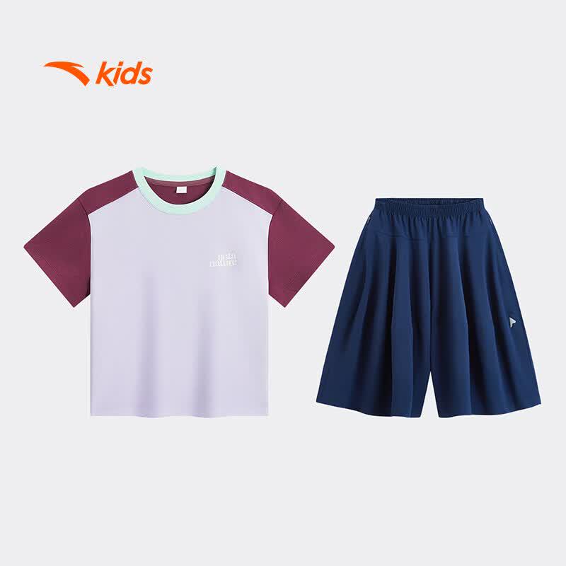 Anta Kids  Girls  2026 Summer Breathable T-Shirt & Skort Sport Set A62626304 165