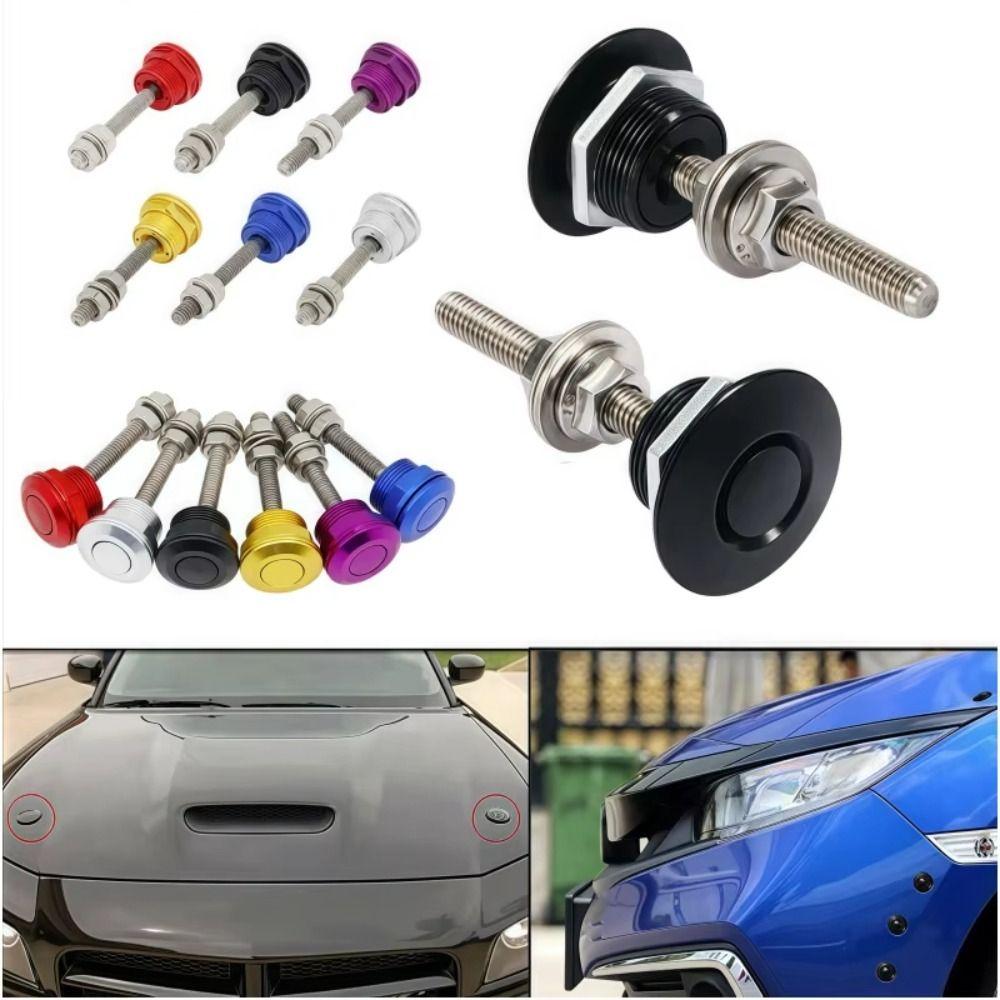 Lock Clip Hood Pins Aluminum Zinc Zinc Alloy Push Button Lock Quick Release Fasteners  Body Kit