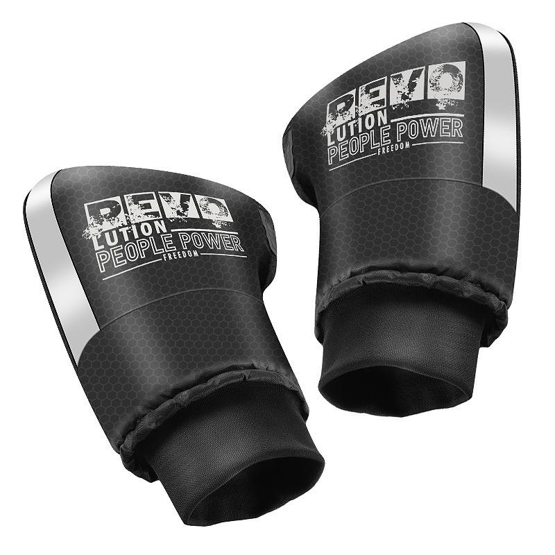 Motorcycle Handlebar Cover 1 Pair  Winter Thermal Gloves Waterproof Handmuffs Windproof Warm Handle Thickened Reflective Strips