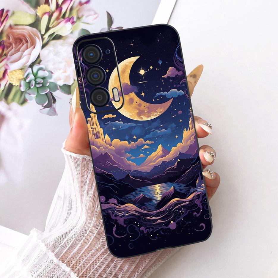 For Motorola Edge 2021 Case XT2141-1 Luxury Butterfly Tree Painted Cover Soft Silicone Case For Motorola Edge 2021 Edge2021 Bags