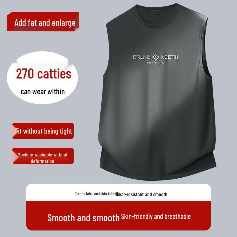 Dibinze Men s Plus Size Round Neck Tank Top 2XL