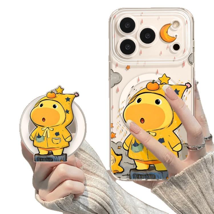 Applicable To iPhone11Pro Mobile Phone Case Lulu 11max Magnetic Suction Transparent 11 with Bracket 11 Hard 11 Sets All-inclusive